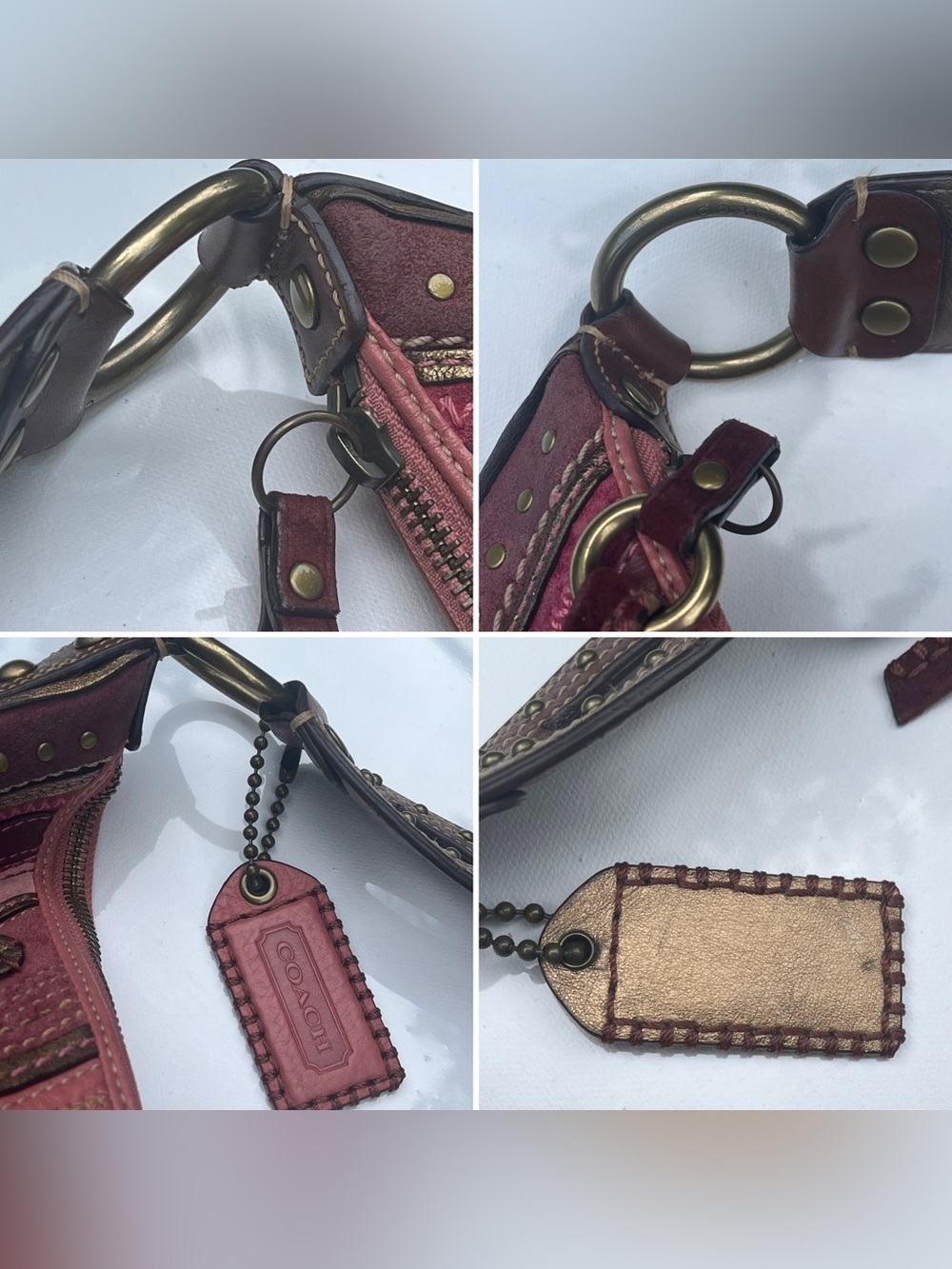 Vintage Coach Soho Shoulder Bag - Style 10478 - Pink - Picture 8 of 10